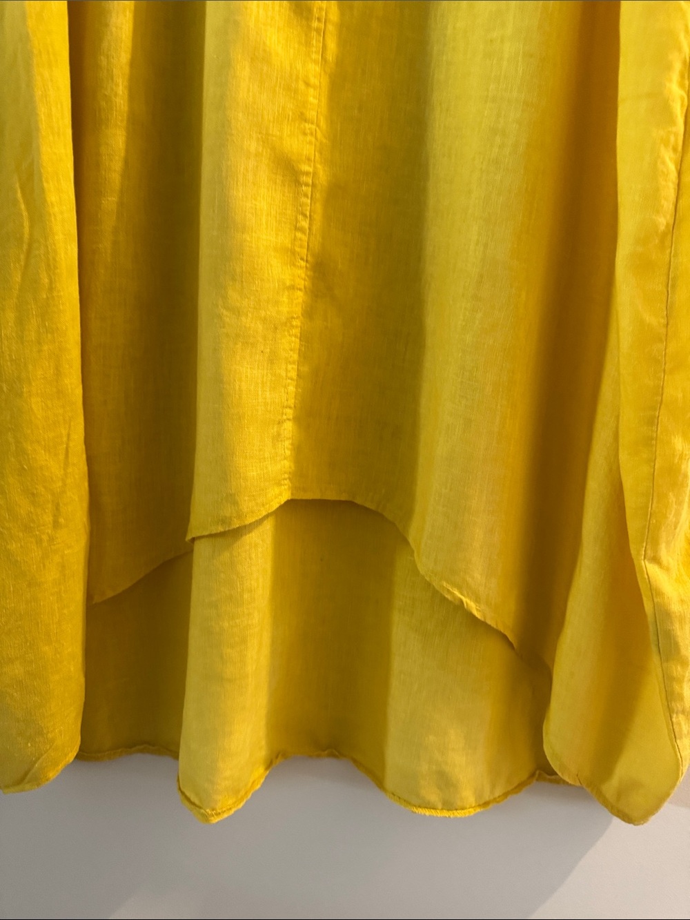 Bright Yellow Sleeveless Maxi Dress with Button Placket - Picture 4 of 9